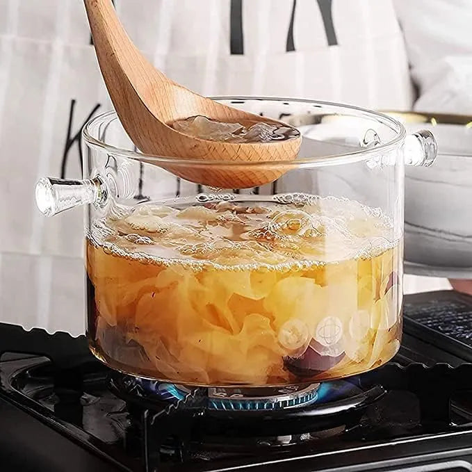 Borosilicate Glass Cooking Pot - 2000ml