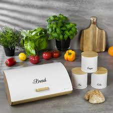 4-Pcs Haus Roland White Granite Finish Food Storage Containers