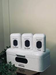 Modern Germany Design White Bread Bin Set