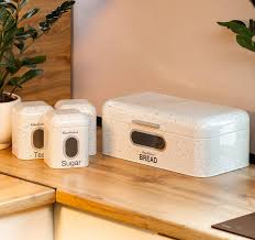 Modern Germany Design White Bread Bin Set
