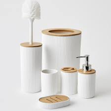 Luxury White Bathroom Organizer Set