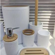 Luxury White Bathroom Organizer Set