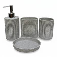 Luxury 4-Piece Resin Bathroom Accessories Set